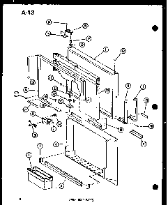 Upper Door Parts Diagram and Parts List for TC18F-G-P75288-5WG  Amana Refrigerator