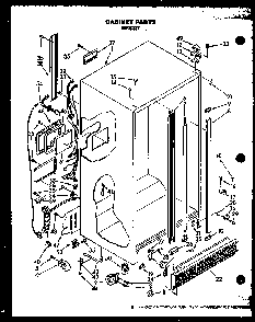 Cabinet Parts Diagram and Parts List for GFS227 MN11 Caloric Refrigerator