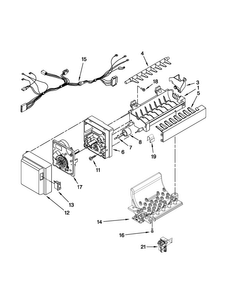 Icemaker Parts Diagram and Parts List for MFT2771WEM3  Maytag Refrigerator