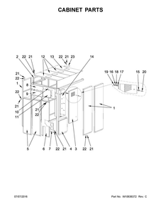 Cabinet Parts Diagram and Parts List for MFS275PTVS  Maytag Washer