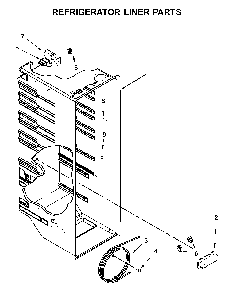 Refrigerator Liner Parts Diagram and Parts List for 1064651753713  Kenmore Refrigerator