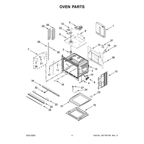 Oven Parts Diagram and Parts List for JOESC330RL00  Jenn-Air Wall Oven