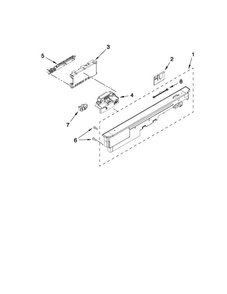 Control Panel And Latch Parts Diagram and Parts List for MDB7759SAB1  Maytag Dishwasher