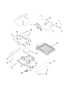 Evaporator, Grid, And Water Parts Diagram and Parts List for JIM158XYRS1  Jenn-Air Ice Maker