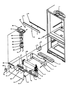 Part Location Diagram of UNAV1 Maytag Center mullion, black (see note)
