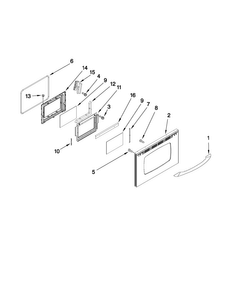 Lower Door Parts Diagram and Parts List for MER6755ACS26  Maytag Range