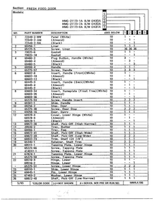 Fresh Food Door Page 2 Diagram and Parts List for 21173-0A  Admiral Refrigerator