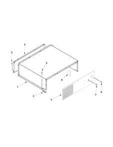 Top Grille And Unit Cover Parts Diagram and Parts List for JF42NXFXDW05  Jenn-Air Refrigerator