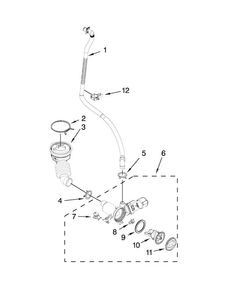 Pump Parts Diagram and Parts List for MHW6000AW0  Maytag Washer