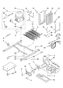 Unit Parts Diagram and Parts List for ASD2522WEB00  Amana Refrigerator