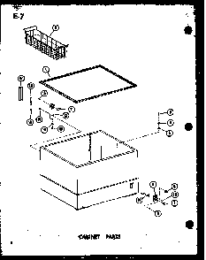 Cabinet Parts Diagram and Parts List for C10B-L P60330-88WL Amana Freezer