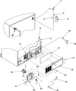 Cabinet Back Diagram and Parts List for ASD2622HRS-ASD2622HRS0  Amana Refrigerator