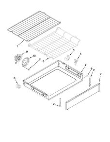 Internal Oven Parts Diagram and Parts List for MGR8775AS0  Maytag Range