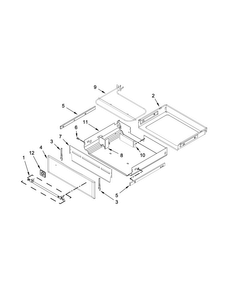 Drawer Parts Diagram and Parts List for MES8880DH0  Maytag Range