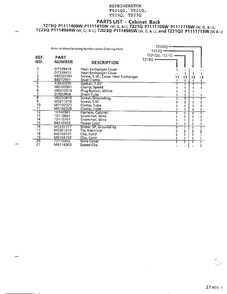 Cabinet Back Page 2 Diagram and Parts List for TZ21Q  Amana Refrigerator