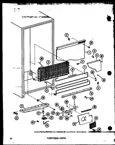 Functional Parts Diagram and Parts List for IC2-P3641502W-FRZ  Amana Freezer