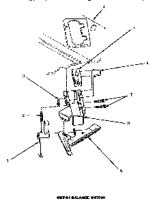 Out-of-balance Switch Diagram and Parts List for CW3502L P1163208WL Amana Washer