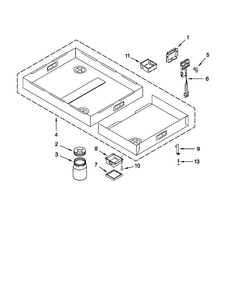 Burner Box Assembly Diagram and Parts List for CVEX4270B20  Jenn-Air Cooktop
