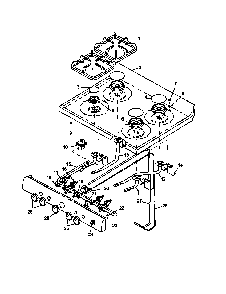 Sealed Burner-see Note For Specific Models Covered Diagram and Parts List for SNK26AA0 P1142988NW Amana Range