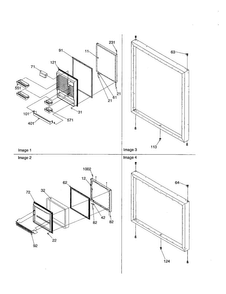Door Assembly Diagram and Parts List for BR18V1C-P1320707WC  Amana Refrigerator