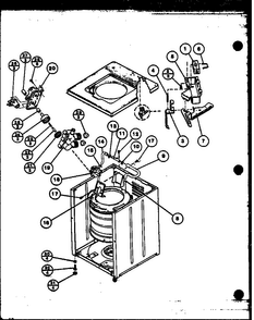 Section 6 Diagram and Parts List for CW9003W P1122813WW Amana Washer