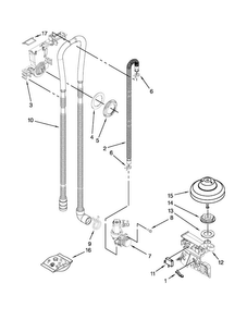 Fill, Drain And Overfill Parts Diagram and Parts List for MDB7749SBB1  Maytag Dishwasher
