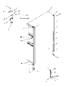 Freezer Door Diagram and Parts List for SRDE528SW-P1184901WW  Amana Refrigerator