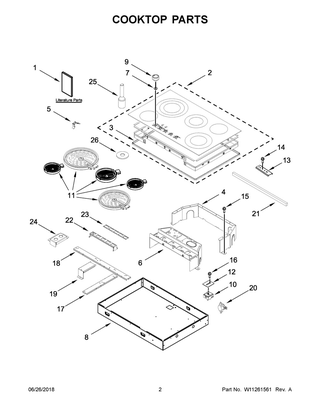 Cooktop Parts Diagram and Parts List for JEC3536HS00  Maytag Cooktop
