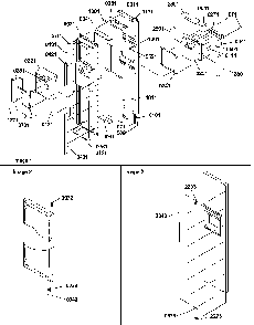 Freezer Door Diagram and Parts List for SRD520SW-P1186302WW  Amana Refrigerator