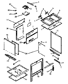 Oven Assembly Diagram and Parts List for CC13W P1155203S Amana Range
