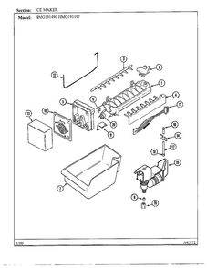 Ice Maker Diagram and Parts List for HMG191490  Admiral Refrigerator