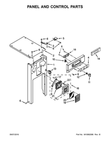 Panel And Control Parts Diagram and Parts List for MTUC7500AFH0  Maytag Trash Compactor