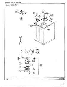 Motor And Pump Diagram and Parts List for 6742A  Norge Washer