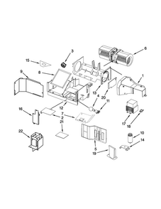Air Flow Parts Diagram and Parts List for MMV5208WB0  Maytag Microwave