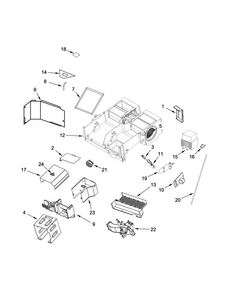 Air Flow Parts Diagram and Parts List for YJMV9196CB0  Jenn-Air Microwave
