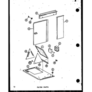 Filter Parts 1 Diagram and Parts List for GCE80DN P68837-2F Amana Furnace