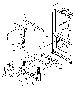 Evaporator Area Diagram and Parts List for BX22A5L-P1182302WL  Amana Refrigerator
