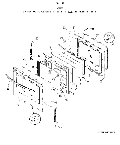 Door Diagram and Parts List for 79092633810  Kenmore Range