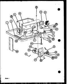 Interior Parts Diagram and Parts List for 12C3HES P69968415R Amana Air Conditioner