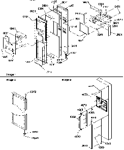 Freezer Door Diagram and Parts List for SRD325S5E-P1307201WE  Amana Refrigerator