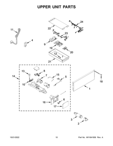 Upper Unit Parts Diagram and Parts List for JBZFL30IGX10  Jenn-Air Freezer