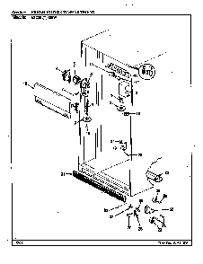 Fresh Food Compartment Diagram and Parts List for RC20LA-3BW-BS08A  Magic Chef Refrigerator