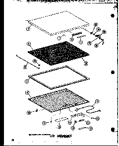Lid Assembly Diagram and Parts List for C11W P60330-9W Amana Freezer