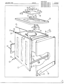 Exterior Diagram and Parts List for 6215A REV D Norge Washer