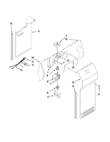 Air Flow Parts Diagram and Parts List for MSD2573VES01  Maytag Refrigerator