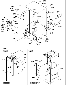 Cabinet Parts Diagram and Parts List for SRD526TW-P1313401WW  Amana Refrigerator