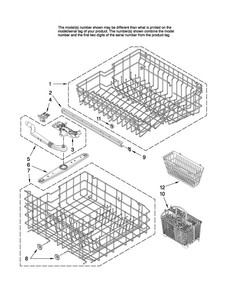 Upper And Lower Rack Parts Diagram and Parts List for MDBH945AWW2  Maytag Dishwasher