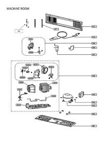 Machine Room Diagram and Parts List for 11175032120  Kenmore Refrigerator