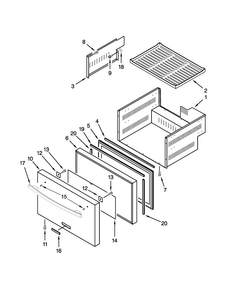 Lower Drawer Parts Diagram and Parts List for JUD24FCERS00  Jenn-Air Refrigerator