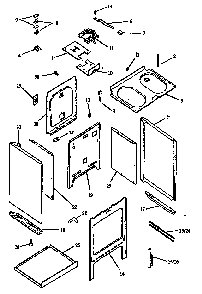 Cabinet Assy Diagram and Parts List for CARR629L-P1142623NL  Amana Range